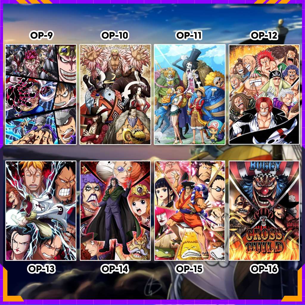 Tranh Decal dán tường decor phòng Poster One Piece - Luffy nhiều kích thước A4, A5 by LeoSetup