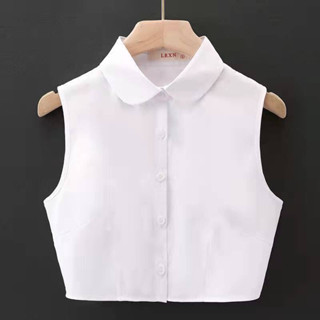  cổ áo sơ mi dáng croptop cổ tròn có sẵn  