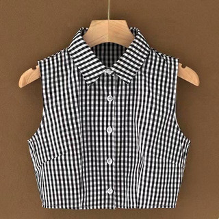 cổ áo sơ mi dáng croptop cổ tròn(có sẵn)