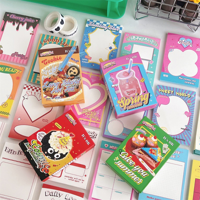 Set 100 tờ giấy note không keo siêu cutiee