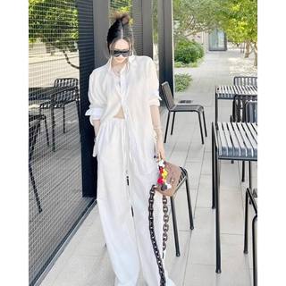 Set đũi trắng quần dài cúc Eclipse Clothing