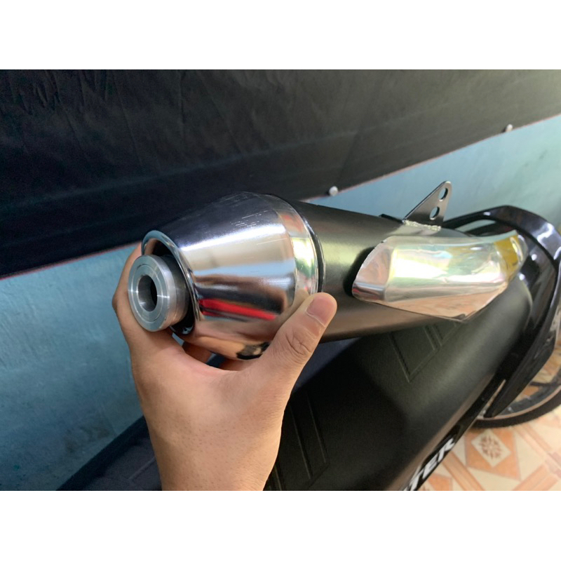 Pô Satria Móc Đít 38 TIÊU Nhôm + Cổ 2 Khúc Satria Ex150 Winner Sonic