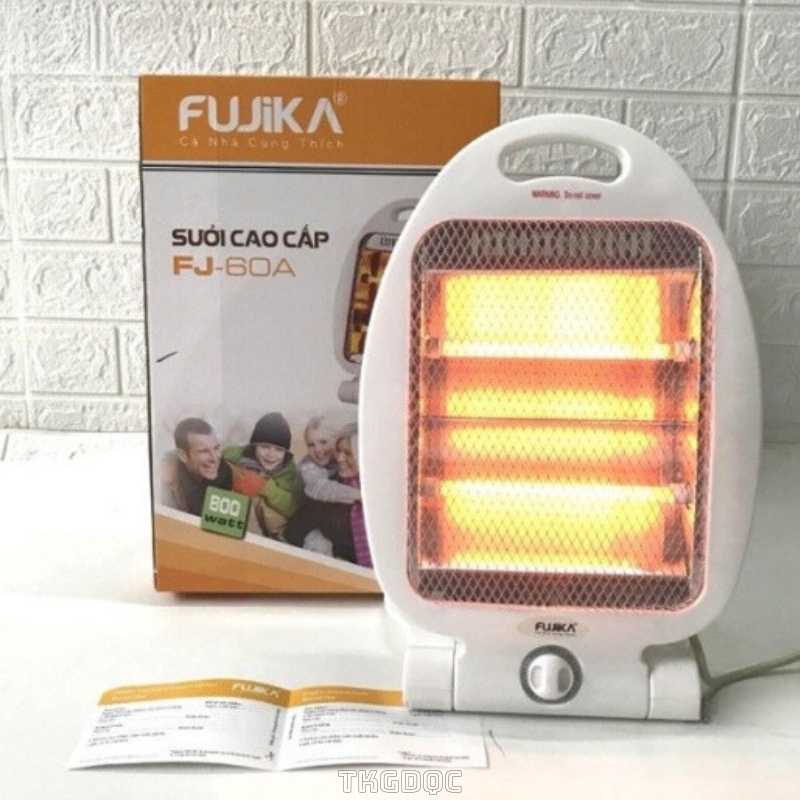 Máy sưởi - Đèn sưởi Fujika FJ-60A 2 có tấm lưới cách nhiệt an toàn, chế độ tự ngắt, bảo hành 12 tháng ( Chính Hãng )