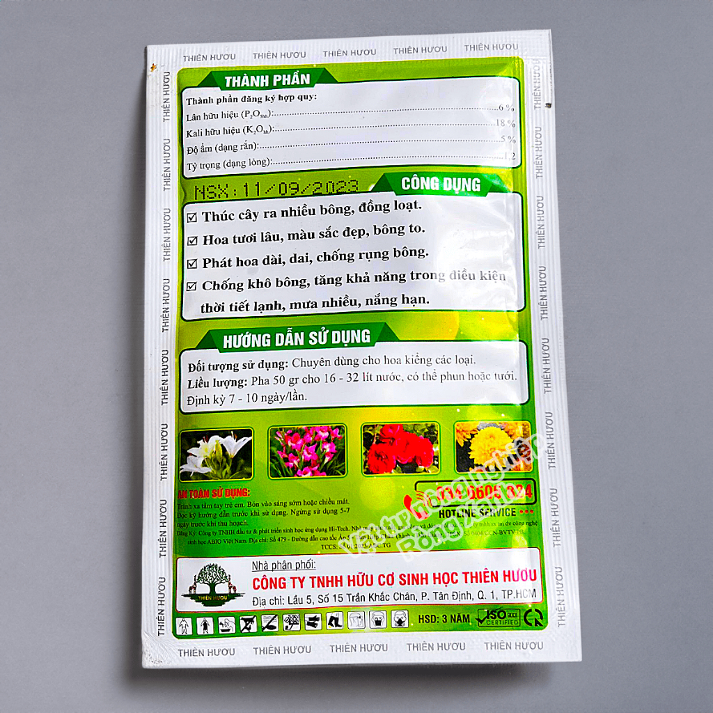 Combo phân bón kích ra hoa tạo mầm hoa dưỡng hoa bông to bự bông cho hoa kiểng CBTNKMSDBTH50