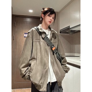 Áo khoác bomber da lộn ulzang basic