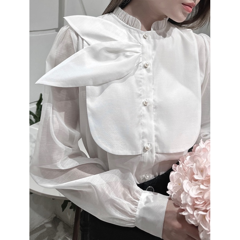 Sơmi tơ tai thỏ tiểu thư