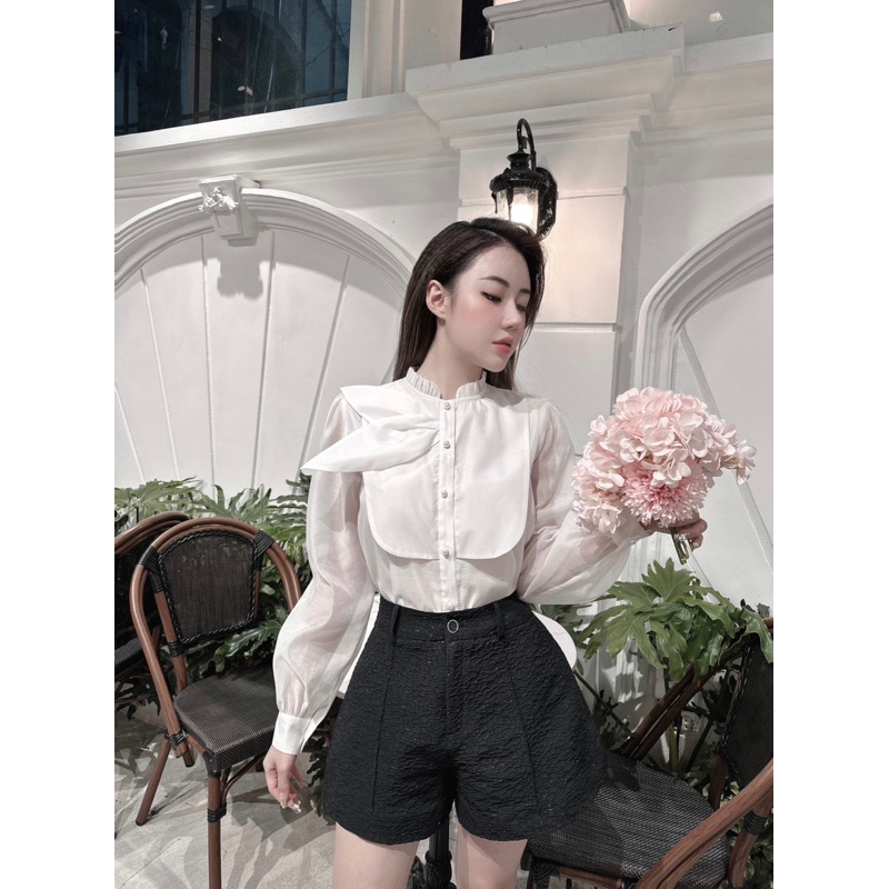 Sơmi tơ tai thỏ tiểu thư