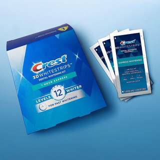Miếng dán trắng răng Crest 3D White Whitestrips 1 Hour Express LV12