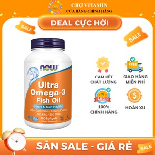 Now Ultra Omega 3 Viên Dầu Cá Bổ Sung Vitamin Và Khoáng Chất Bảo Vệ Tim Mạch, Mắt, Tăng Cường Sức Khoẻ - Chính Hãng Mỹ