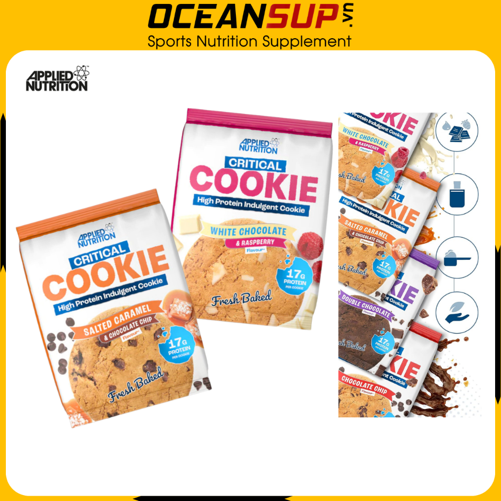Bánh ăn liền Applied Nutrition Critical Cookie 85g bữa ăn nhanh dinh dưỡng