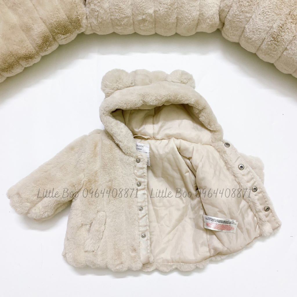 Áo khoác lông tai gấu dư xịn Primark cho bé trai, bé gái 0M-36M