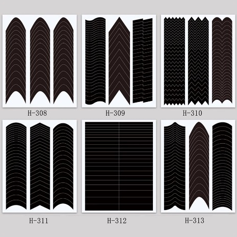 Set 6 sticker dán ombre design móng