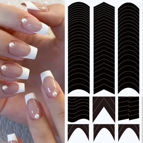 Set 6 sticker dán ombre design móng