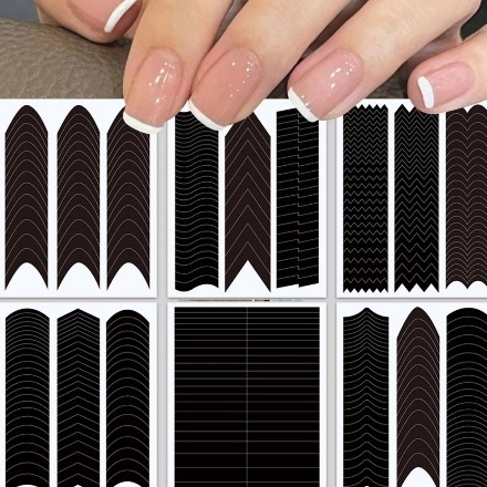 Set 6 sticker dán ombre design móng