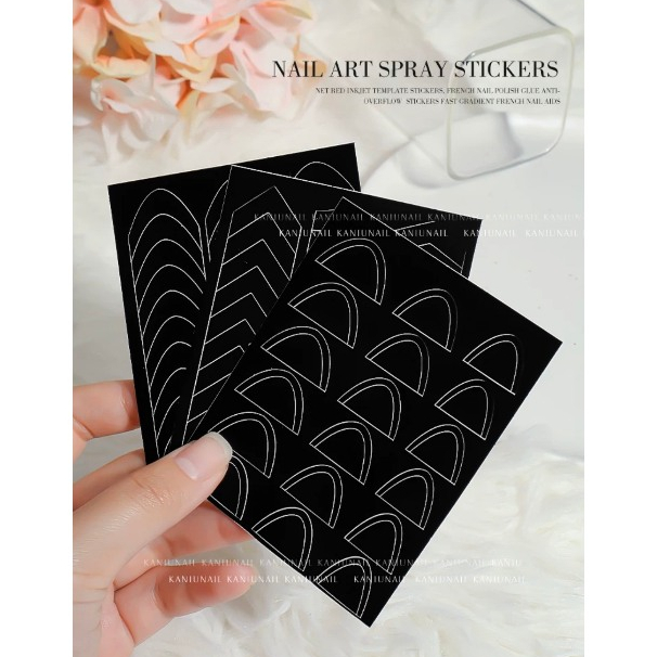 Sticker ombre fen móng ombre dán mờ set 6