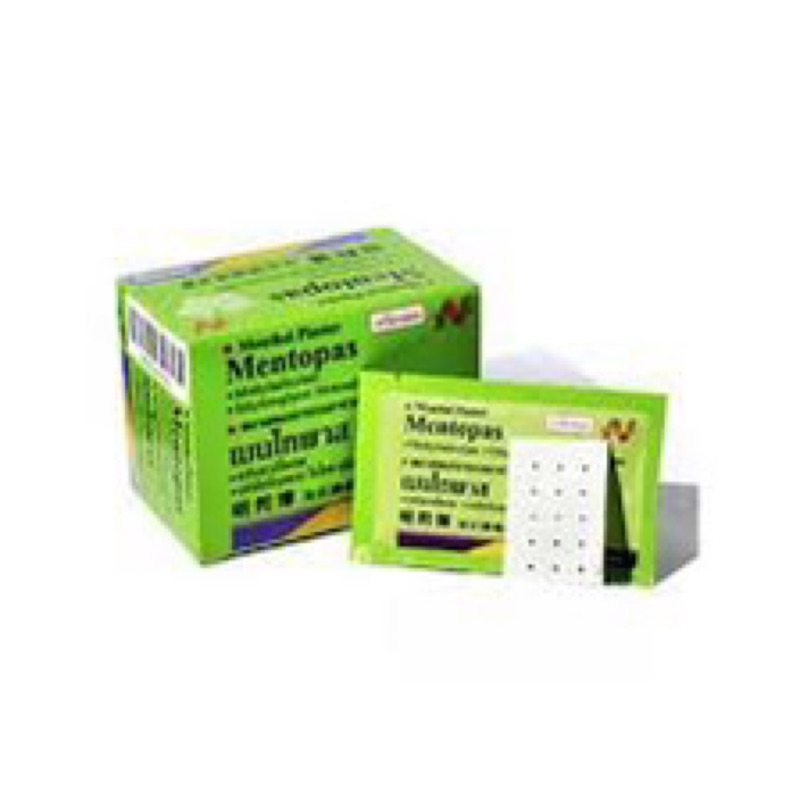 Cao Dán Giảm Đau Mentopas Menthol Plaster Thái Lan Giảm Đau - Cao Dán Siêu Nóng Có Lỗ Thoát Hơi