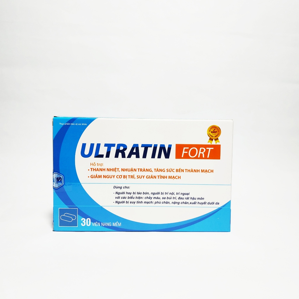 Ultratin Fort - Hết Lo Về Bệnh Trĩ - Khỏi Lo Táo Bón - Đau Rát - Chảy Máu - Co Búi Trĩ Nhanh - Tottri - Cobutri,Hộp 30V