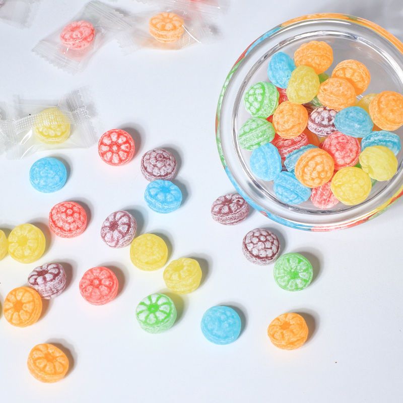 Combo 300g Kẹo cứng trái cây hình quả mâm xôi nhiều màu sắc hương vị thơm ngon hình dáng siêu dễ thương