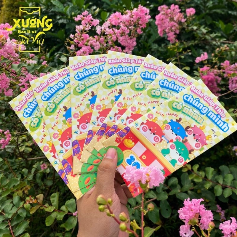 Combo 10 bao lì xì tết 2024,bao lì xì đẹp,chất liệu giấy C150 dày dặn,cứng cáp màu sắc rõ nét