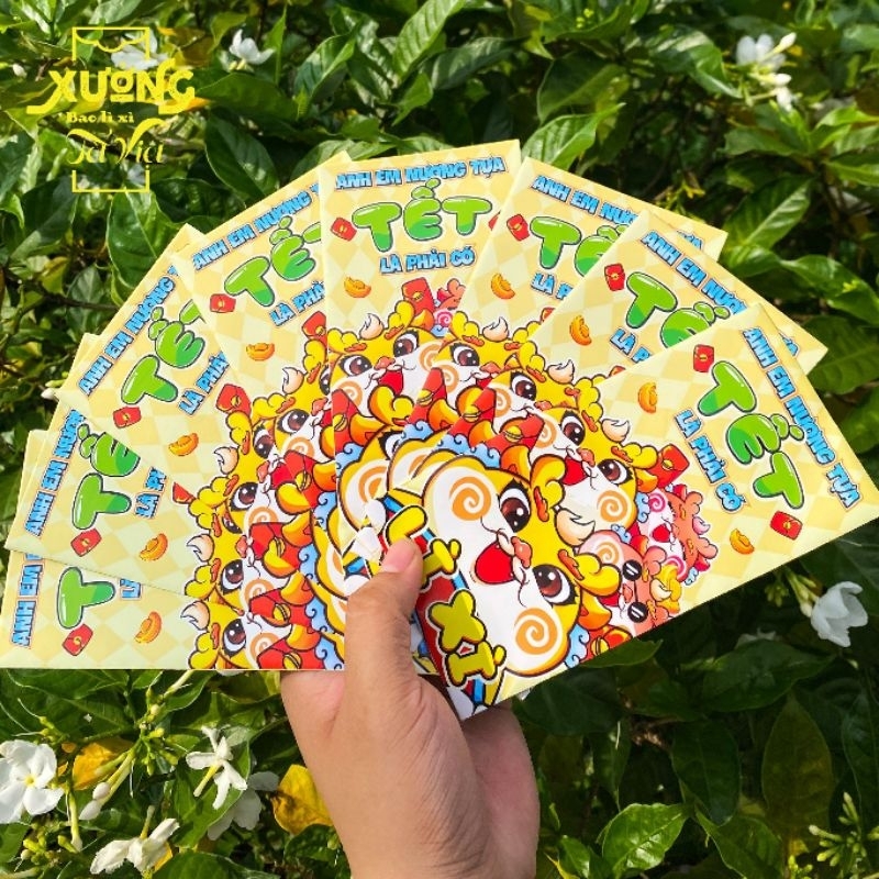 Combo 10 bao lì xì tết 2024,bao lì xì đẹp,chất liệu giấy C150 dày dặn,cứng cáp màu sắc rõ nét