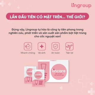 Bột tiệt trùng cốc nguyệt san Lincare hộp 12 gói