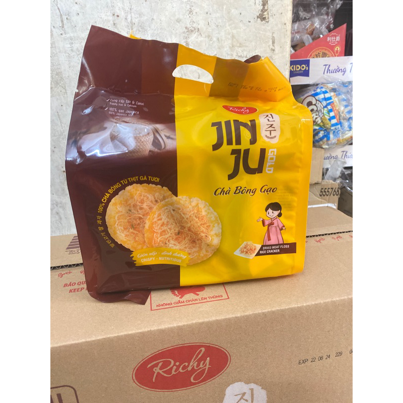 Bánh Gạo Chà Bông Richy Jinju Gold Gói 168g