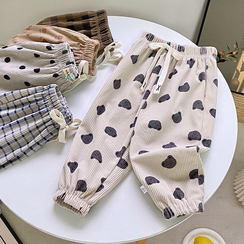 Quần dài thu đông cho bé trai bé gái phong cách Hàn Quốc đáng yêu