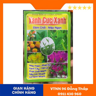 Phân bón lá xanh cực xanh đâm chồi mập ngọn mập thân phát rễ| gói 50g