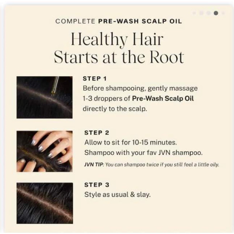 JVN dầu dưỡng tóc trước khi gội dầu Complete Pre-Wash Scalp & Hair Strengthening Treatment Oil