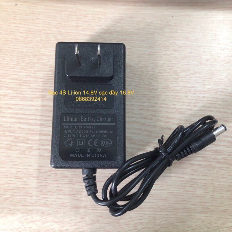 Sạc Li-ion 4S 14.8V sạc đầy 16.8V