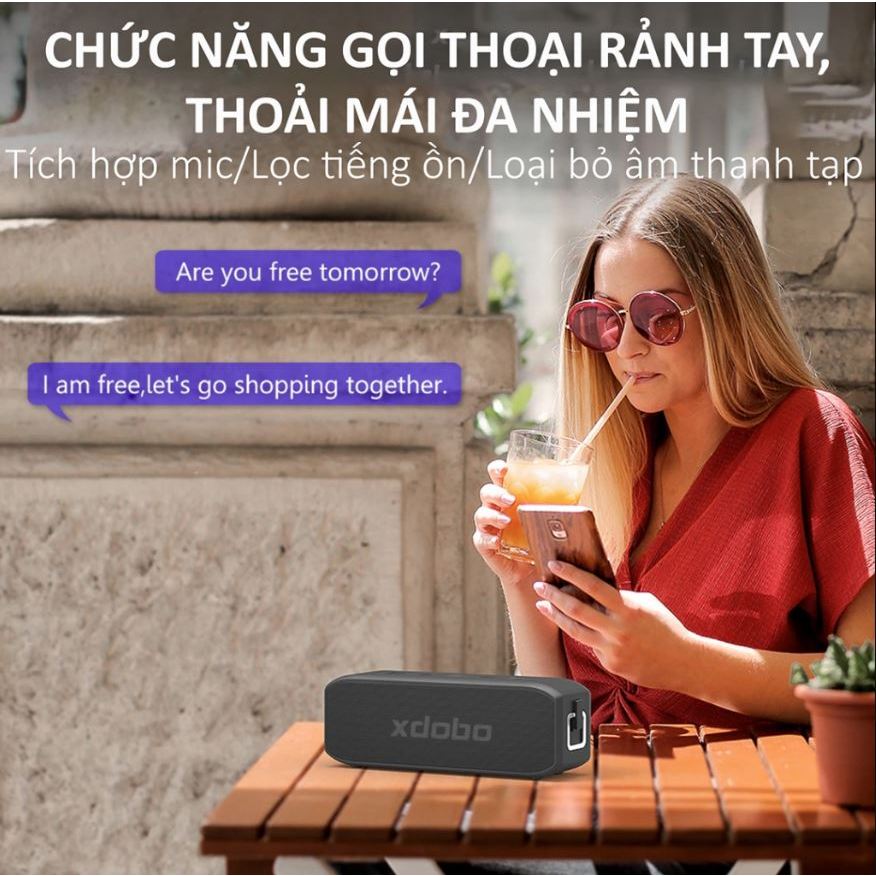 ✪CHÍNH HÃNG✪ Loa Bluetooth 5.0 XDOBO Wing 2020, Công Suất 20W, Chống Nước IPX7, Loa di động siêu trầm