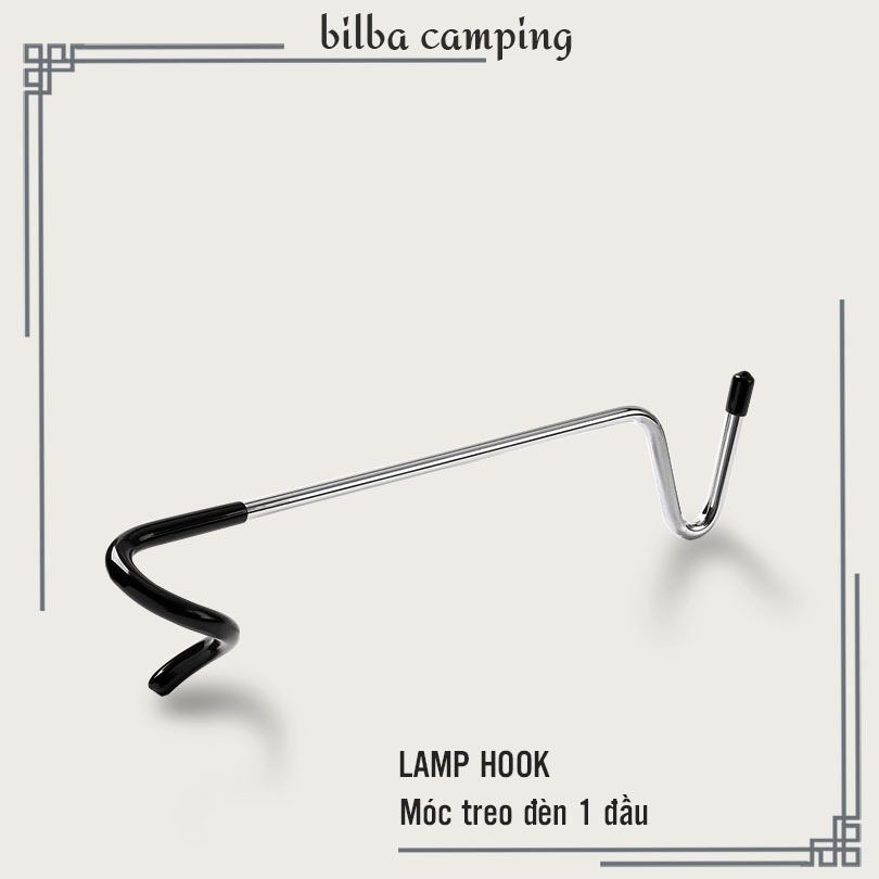 Giá treo đèn di động mini thép không gỉ, móc treo đồ 1 đầu dã ngoại cắm trại chống trượt BB8512 - Billba Camping