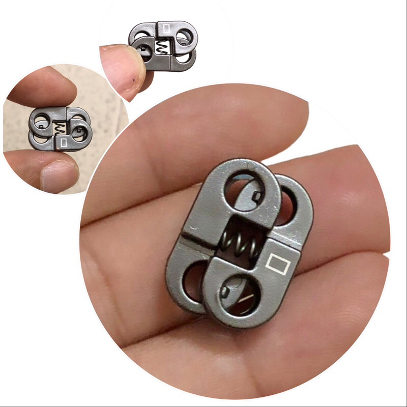 5 cái - Nút chặn nhựa 2 lỗ tạo kiểu độc đáo dùng trong thời trang, balo túi xách, giày, khóa chặn đầu dây