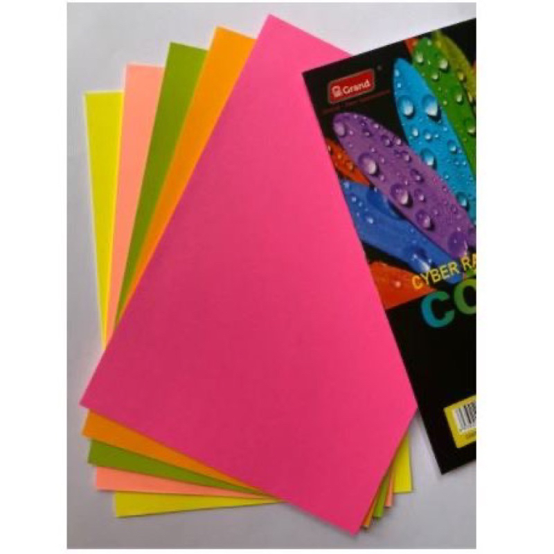 10 tờ giấy màu rực rỡ neon mix 5 màu, 80gsm
