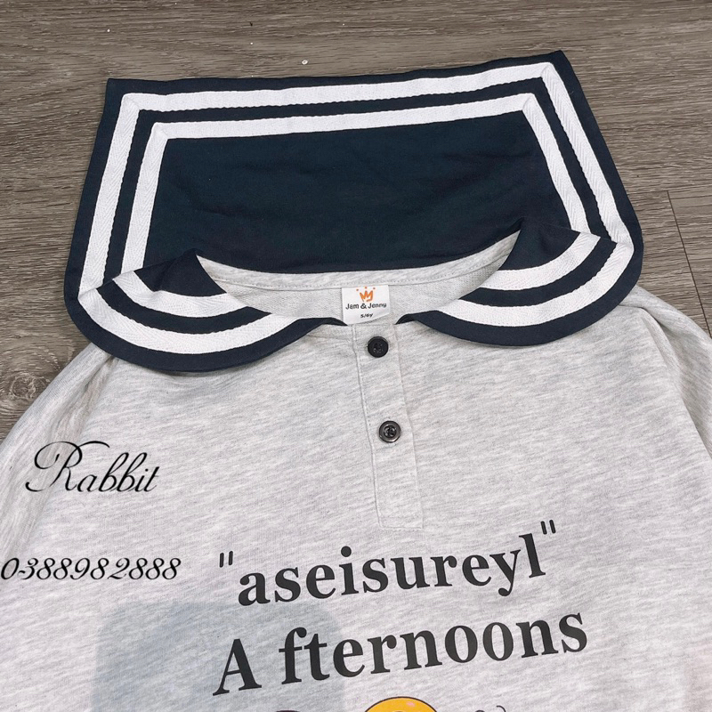 Bộ nỉ da cá thuỷ thủ chân váy xanh Melisa