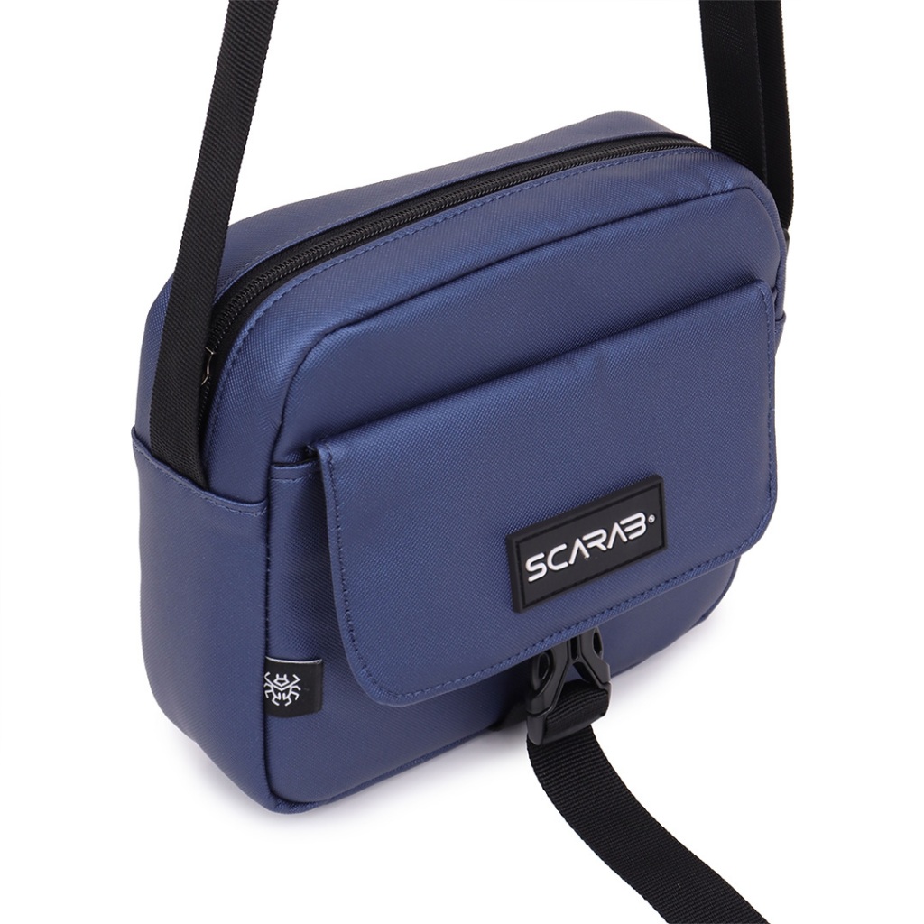 Scarab Navy Urban Leather Shoulder Bag - Túi Đeo Chéo Da PU Nam Nữ