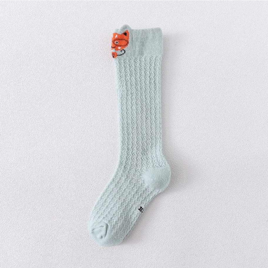 Tất lưới LOTUKA cho bé trai bé gái cổ dài mẫu họa tiết hình thú chất cotton co dãn nhiều màu sắc dễ thương 0-12tháng