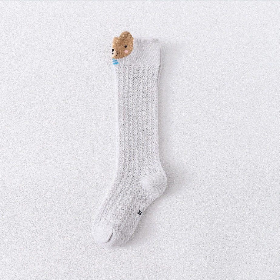 Tất lưới LOTUKA cho bé trai bé gái cổ dài mẫu họa tiết hình thú chất cotton co dãn nhiều màu sắc dễ thương 0-12tháng