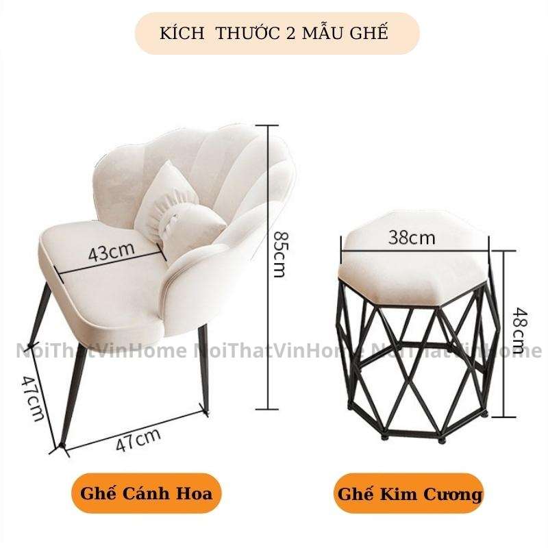 Bàn Trang Điểm Thông Minh Size Nhỏ 70cm Kèm Gương Led Cảm Biến 3 Màu, Sạc Không Dây, Loa Bluetooth - Nội Thất Vin Home