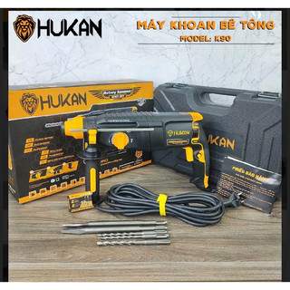  Máy khoan đục bê tông HUKAN K90 3 Chức năng Công suất 1020W Tặng Bộ 5 Mũi khoan và Đục 