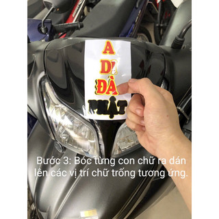 DECAL DÁN CHỮ “A DI ĐÀ PHẬT” (DÁN XE MÁY, V.v CHỐNG NƯỚC 100%).