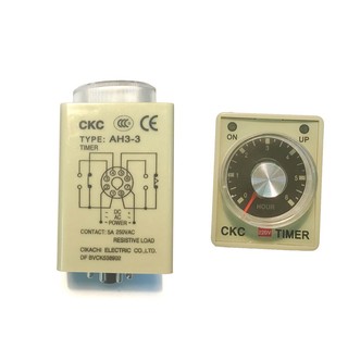Relay timer, rơle thời gian ckc ah3-3 220v, 24v, 12v