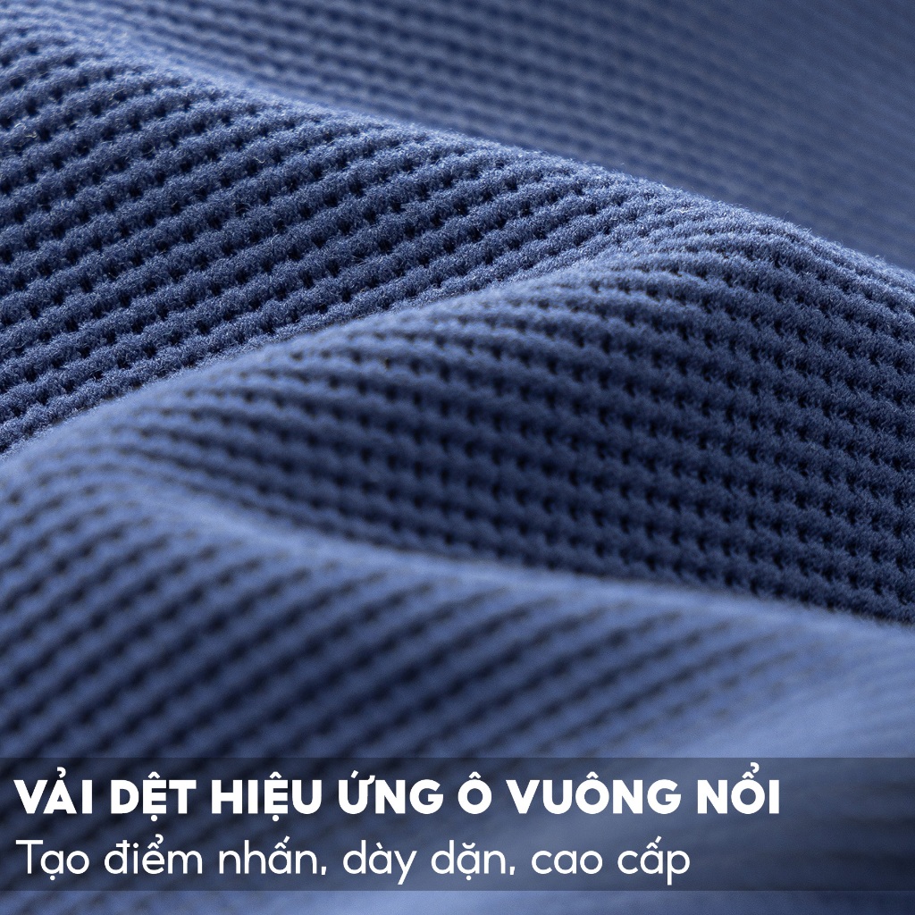 Áo Nỉ Nam 5S FASHION Thiết Kế In Trẻ Trung, Vải Dệt Hiệu Ứng Ô Vuông Nổi Phong Cách