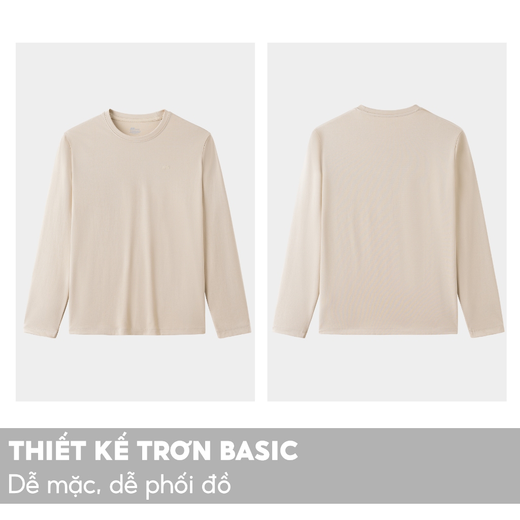 Áo Thun Nam Dài Tay 5S FASHION Chất Viscose Trơn Basic, Phom Regular Dễ Mặc, Thoải Mái