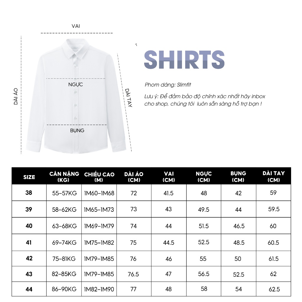 Áo Sơ Mi Nam Dài Tay 5S FASHION Màu Trắng, Chất Bamboo, Thiết Kế Trơn, Phom Ôm Vừa Vặn Lịch Sự