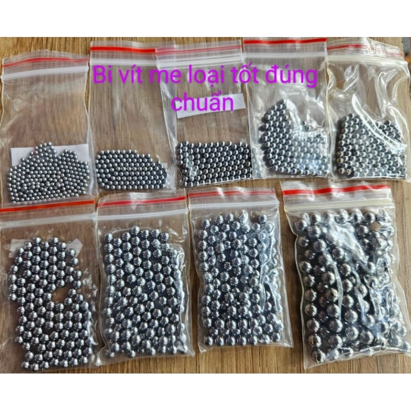 bịt 100 viên  Bi thép chất lượng tốt  (từ 2.0mm đến 10mm)