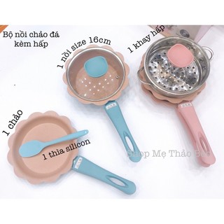 Bộ nồi chảo kèm xửng hấp hình hoa đá Parameters
