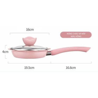 Bộ nồi chảo kèm xửng hấp hình hoa đá Parameters
