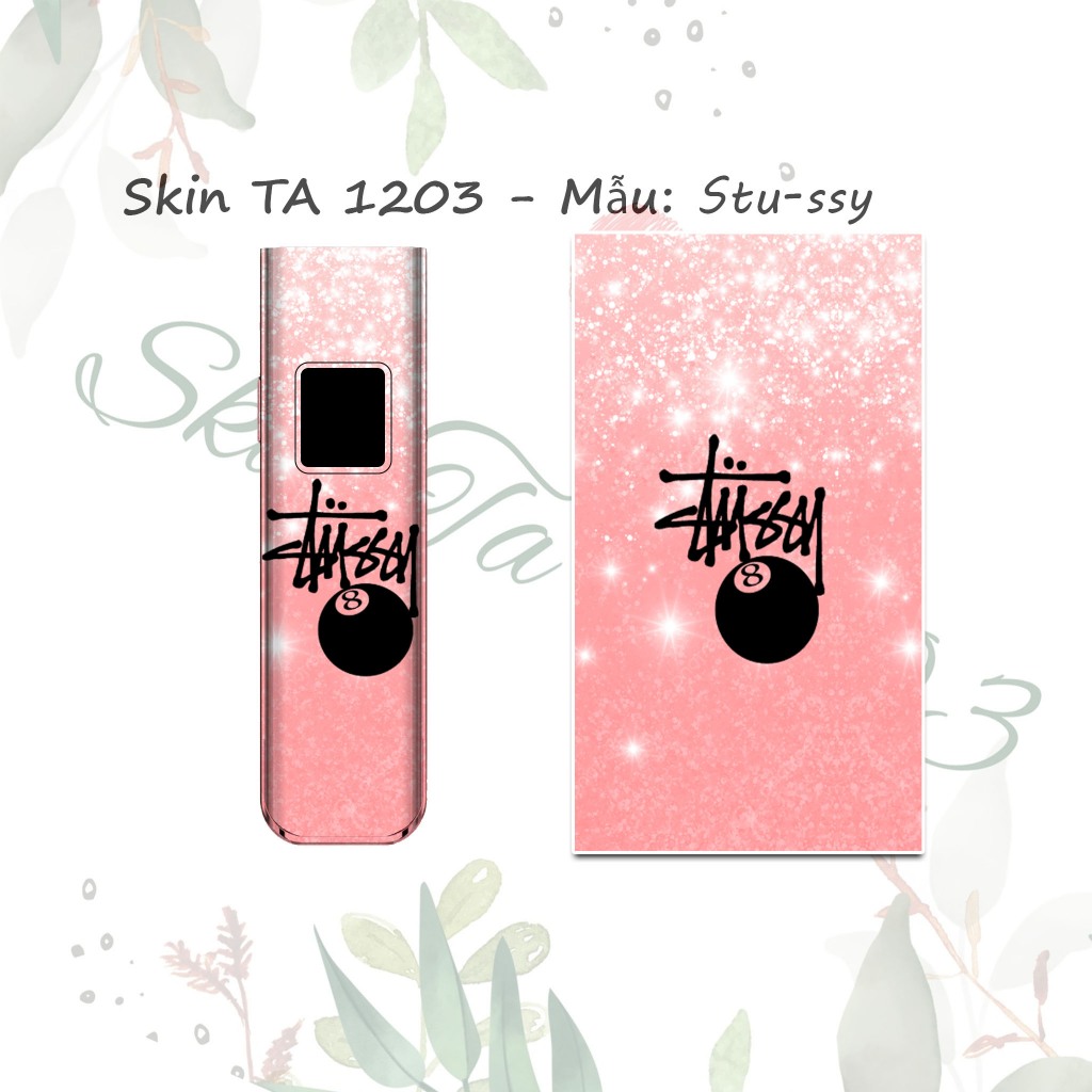 Miếng dán Kim Tuyến - miếng dán limited In Hình stu-ssy 2 Cho Máy Xlim pro se v1 v2 v3 riil x Điện Thoại