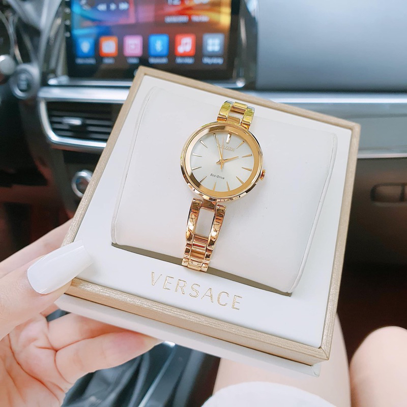 Đồng hồ C i t i zen  nữ EM0630-51D chính hãng chạy pin năng lượng ánh sáng